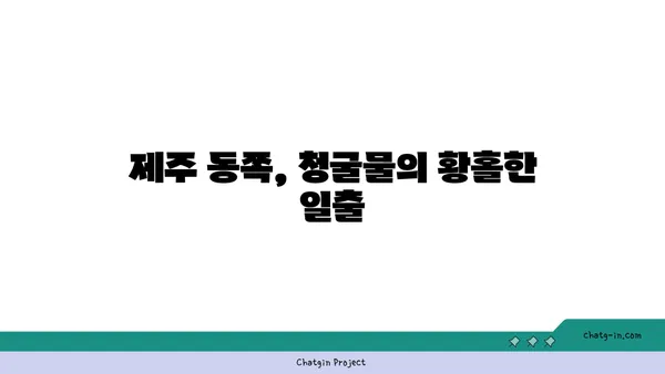 제주 동쪽의 놀라운자연 경관: 청굴물의 아름다움과 평화로운 분위기