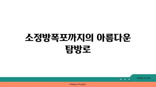 서귀포 소정방폭포, 올레 6코스의 자연경관 걸작