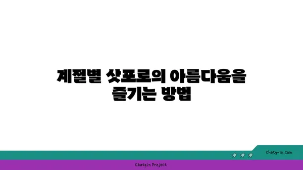 삿포로 버스 투어, 아름다운 자연경관을 탐험