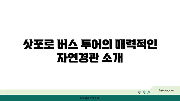삿포로 버스 투어, 아름다운 자연경관을 탐험