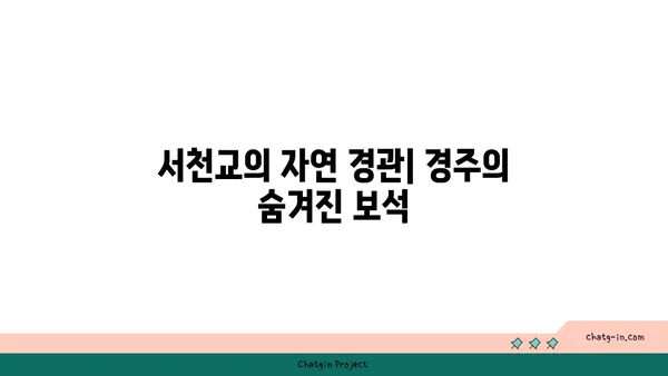 서천교: 경주의 평화로운 자연의 그림