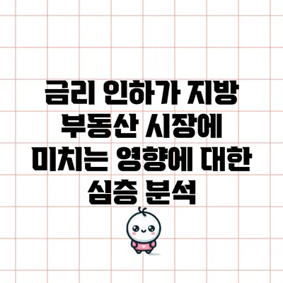 금리 인하가 지방 부동산 시장에 미치는 영향에 대한 심층 분석
