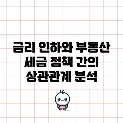 금리 인하와 부동산 세금 정책 간의 상관관계 분석