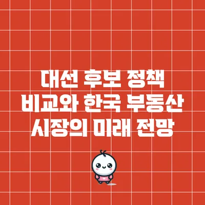 대선 후보 정책 비교와 한국 부동산 시장의 미래 전망