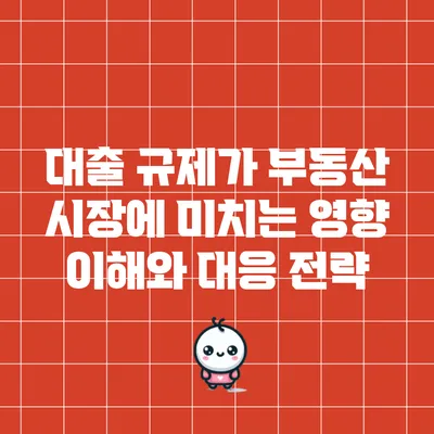 대출 규제가 부동산 시장에 미치는 영향: 이해와 대응 전략