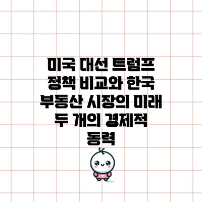 미국 대선 트럼프 정책 비교와 한국 부동산 시장의 미래: 두 개의 경제적 동력