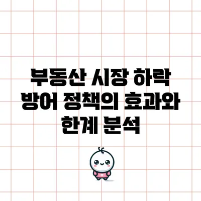 부동산 시장 하락 방어 정책의 효과와 한계 분석