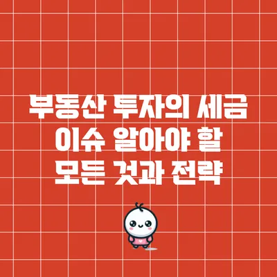 부동산 투자의 세금 이슈: 알아야 할 모든 것과 전략