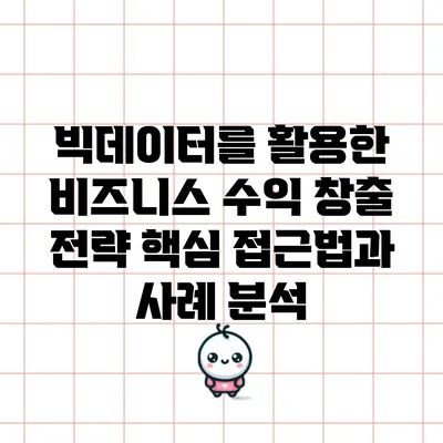 빅데이터를 활용한 비즈니스 수익 창출 전략: 핵심 접근법과 사례 분석