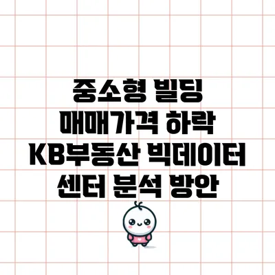 중소형 빌딩 매매가격 하락: KB부동산 빅데이터 센터 분석 방안