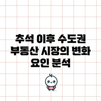 추석 이후 수도권 부동산 시장의 변화 요인 분석