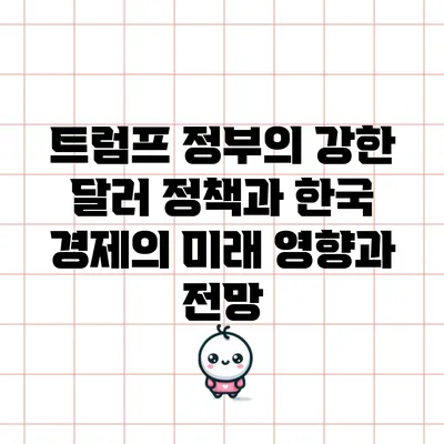 트럼프 정부의 강한 달러 정책과 한국 경제의 미래: 영향과 전망