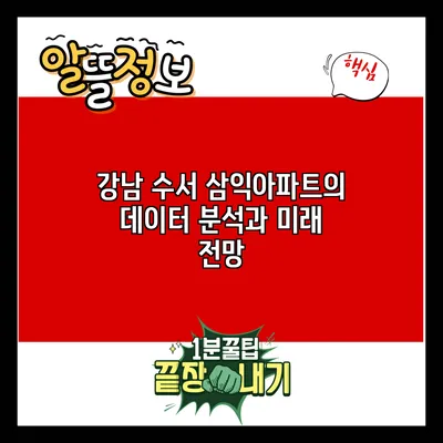 강남 수서 삼익아파트의 데이터 분석과 미래 전망