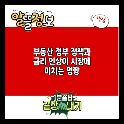 부동산 정부 정책과 금리 인상이 시장에 미치는 영향