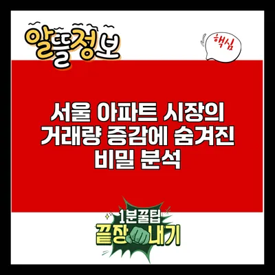 서울 아파트 시장의 거래량 증감에 숨겨진 비밀 분석