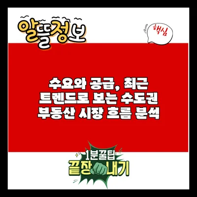 수요와 공급, 최근 트렌드로 보는 수도권 부동산 시장 흐름 분석