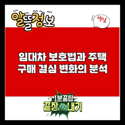 임대차 보호법과 주택 구매 결심 변화의 분석
