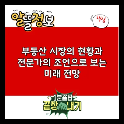 부동산 시장의 현황과 전문가의 조언으로 보는 미래 전망