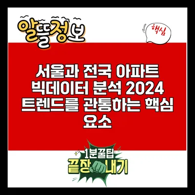 서울과 전국 아파트 빅데이터 분석: 2024 트렌드를 관통하는 핵심 요소