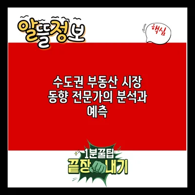 수도권 부동산 시장 동향: 전문가의 분석과 예측