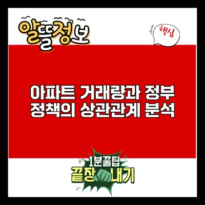 아파트 거래량과 정부 정책의 상관관계 분석
