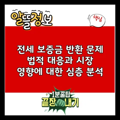 전세 보증금 반환 문제: 법적 대응과 시장 영향에 대한 심층 분석