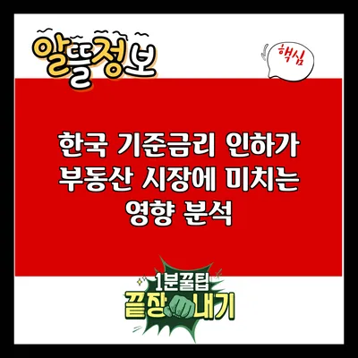 한국 기준금리 인하가 부동산 시장에 미치는 영향 분석