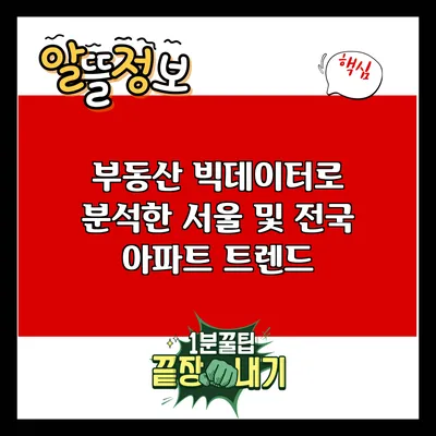 부동산 빅데이터로 분석한 서울 및 전국 아파트 트렌드