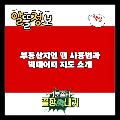 부동산지인 앱 사용법과 빅데이터 지도 소개